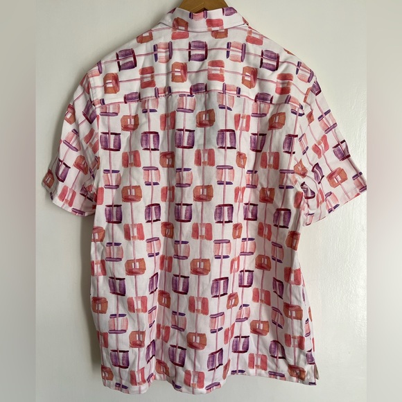 Ted Baker Men's Short Sleeve Fils Square Painted Print Casual Shirt NWT - Picture 5 of 5